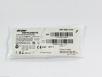 5820-12-50 ~ Stryker Round Diamond Bur 5.0mm (x)